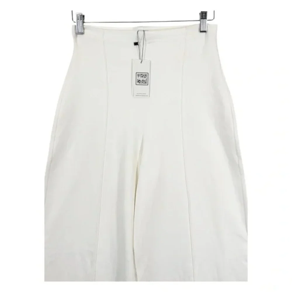 NEW RIPLEY RADER White Ponte Knit Wide Leg Pants Size 4 US Large - Picture 6 of 12